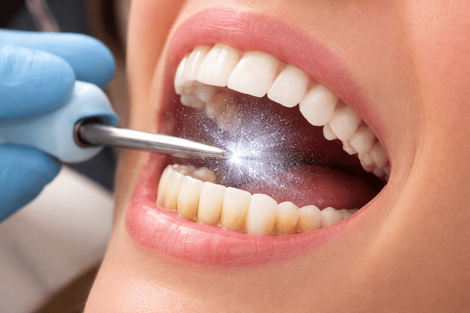 Séance de détartrage professionnel